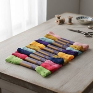 Daruma Sashiko Thread - thin, 40 meter skein | Solid Colors by Yokota