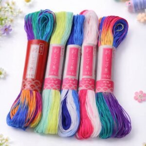 Daruma variegated embroidery thread multicolour cotton