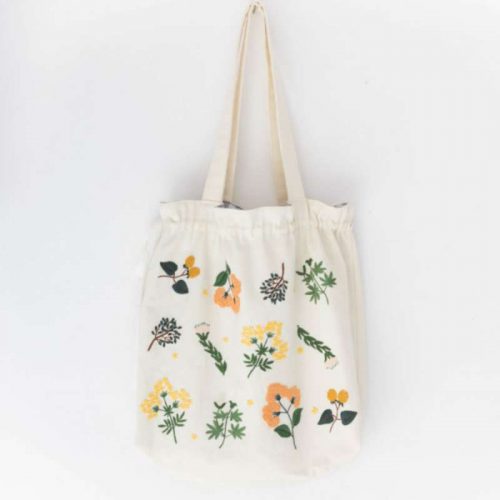 Spring Plant Carry Bag Embroidery kit - Affordable Kind Craft