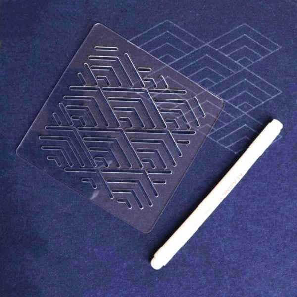Sashiko Template “Diamond Waves”