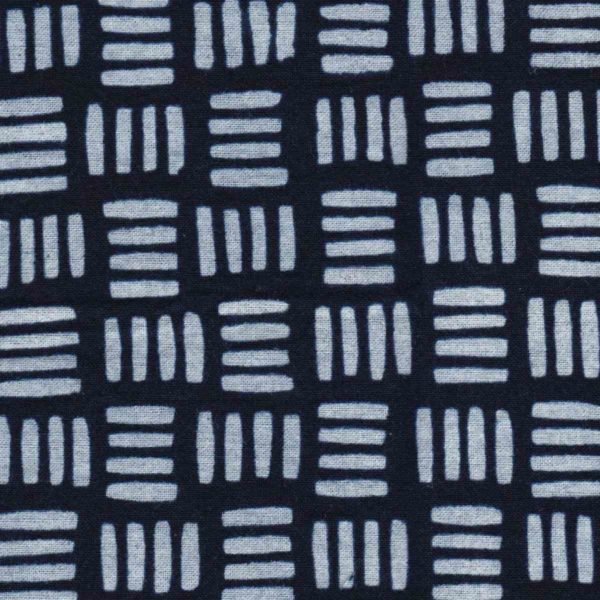 Natural Indigo Hand Dyed Fabric - Simple Lines - Affordable Kind Craft