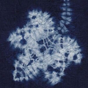 Hand Dyed Shibori Fabric Maple leaf