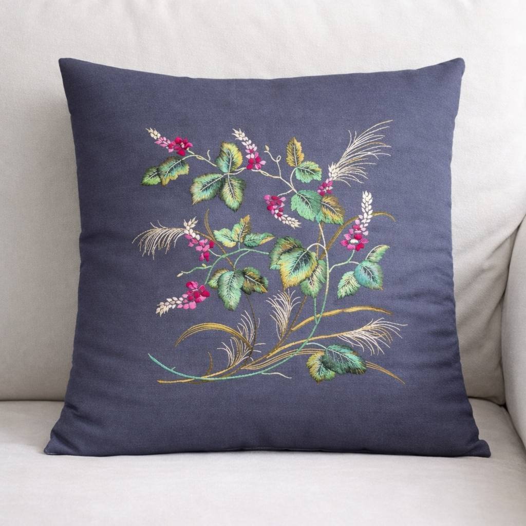 Vine and Grass Cushion Cover Embroidery Kit - Image 7