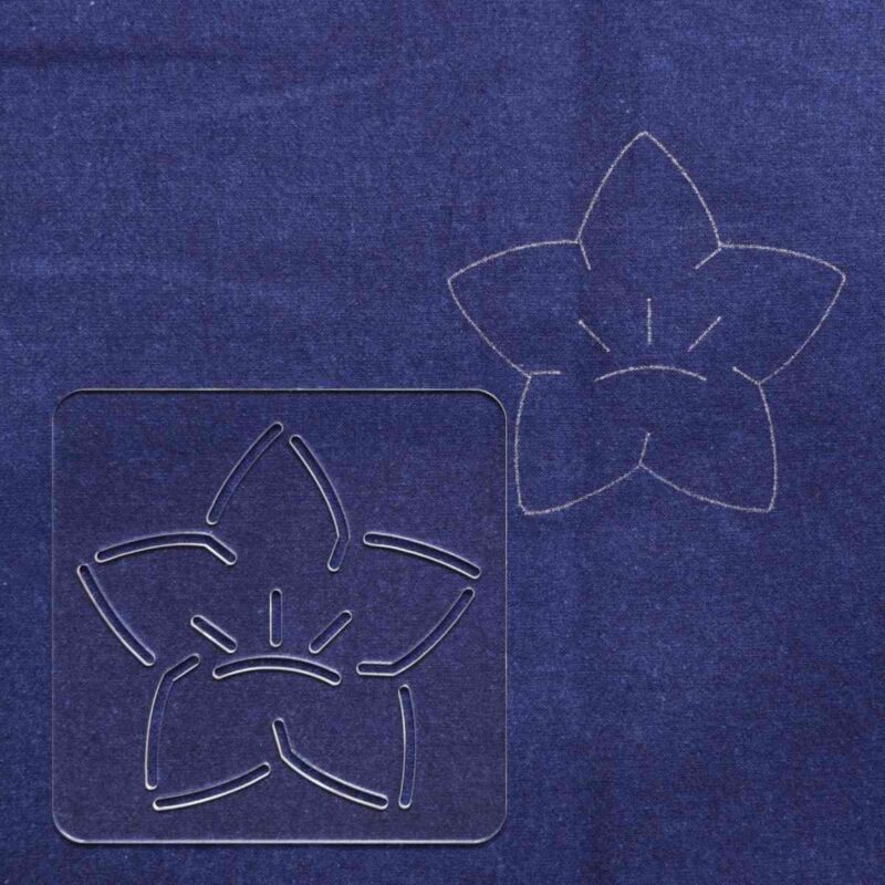 Traditional Japanese Sashiko Pattern "Bell Flower"