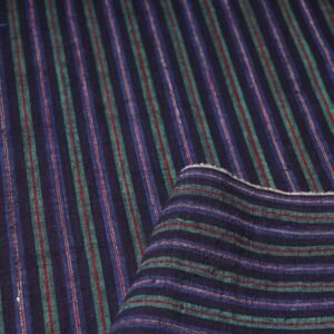 Vintage handwoven yarn-dyed fabric - VTG-F-002