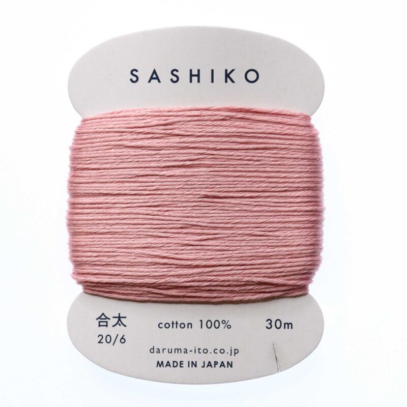 Daruma Sashiko Thread Card Pink