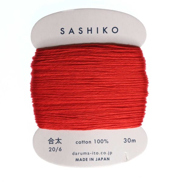 Daruma Sashiko Thread Card Red