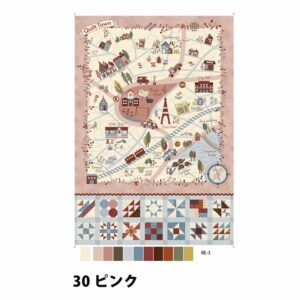 American Country Collection Fabric by Masako Wakayama in pink