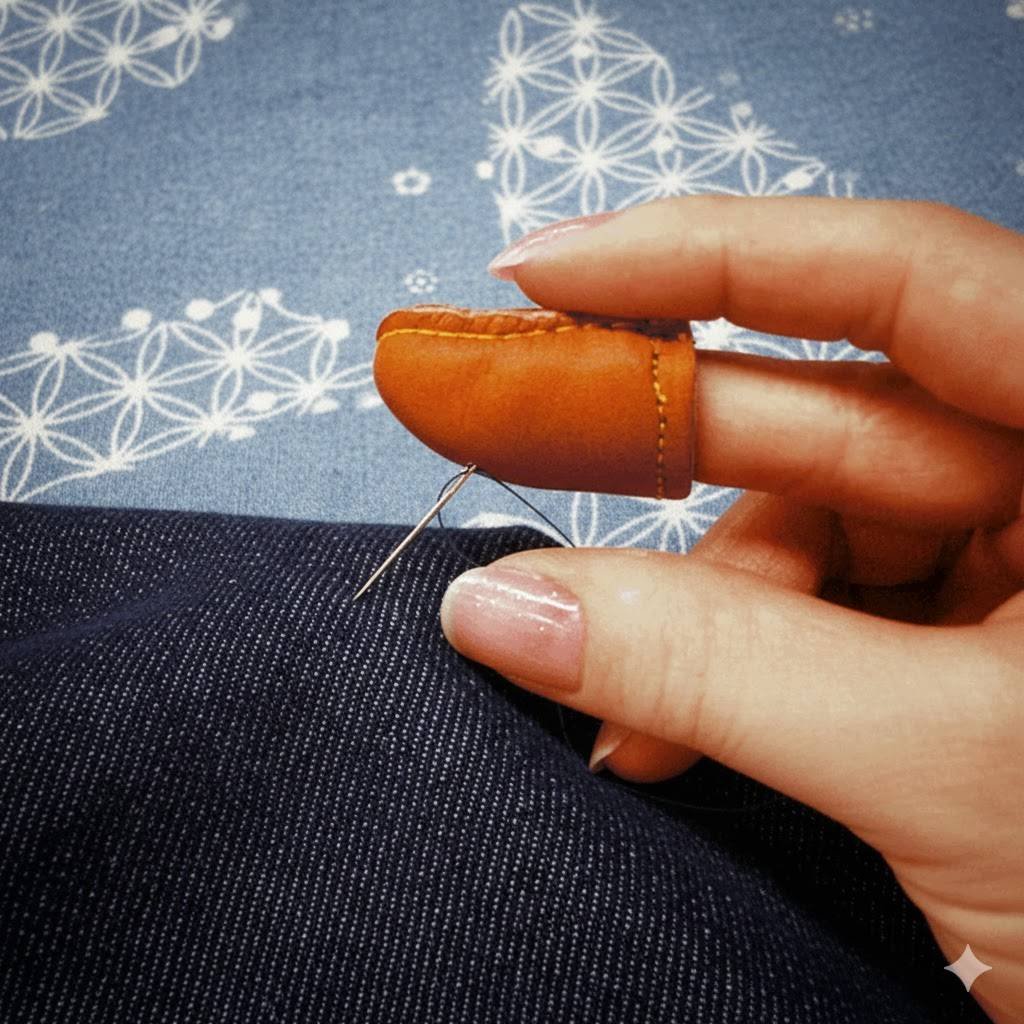 Clover Natural Fit Leather Thimble - Image 2